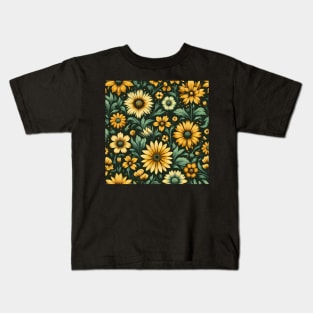 Yellow Flowers Kids T-Shirt